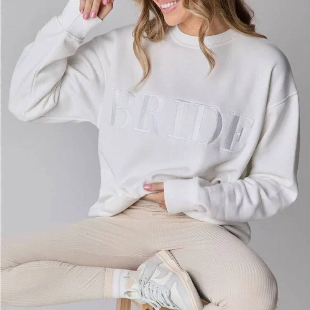 Bride Statement Sweatshirt White - image 1